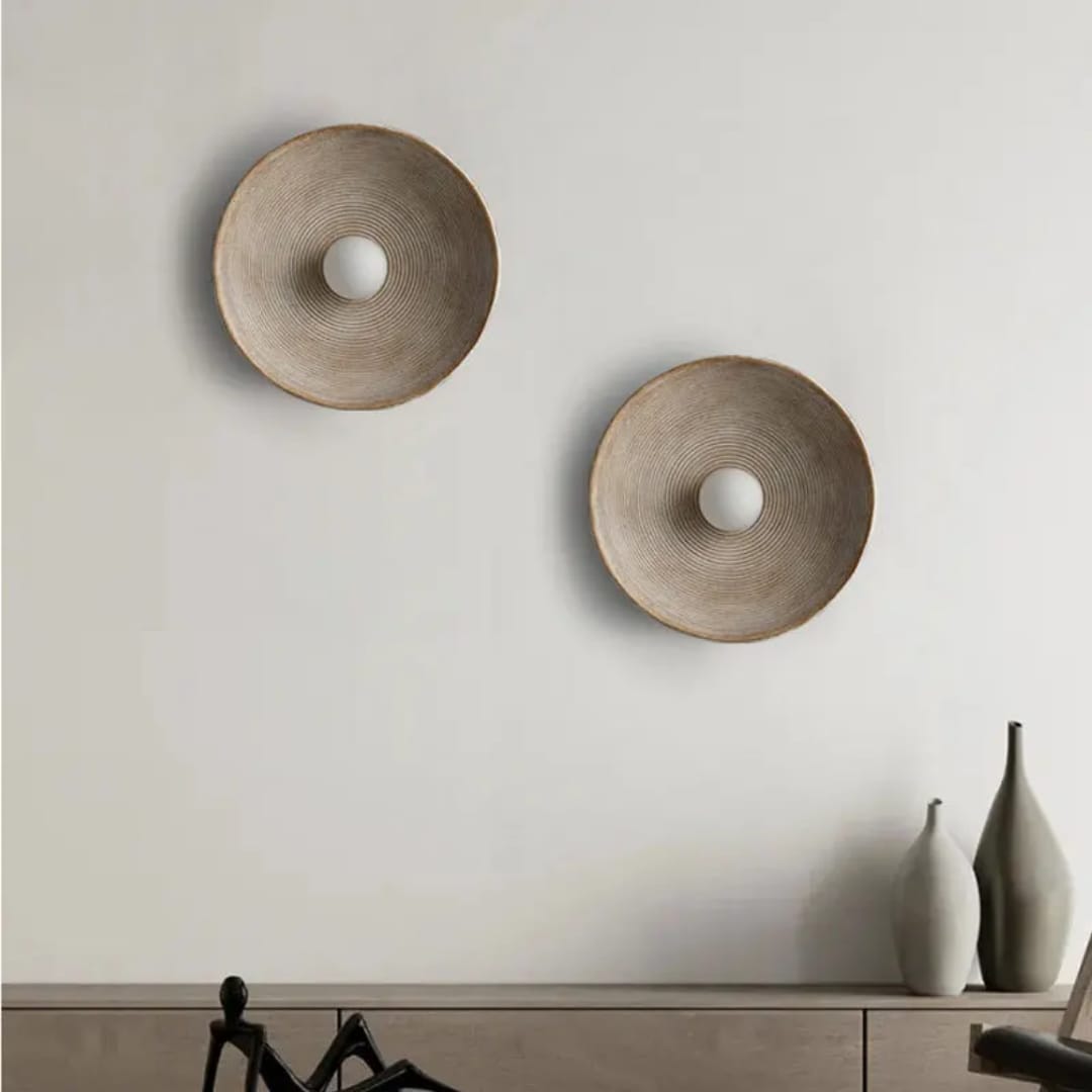 Textured Glass Dome Wall Light